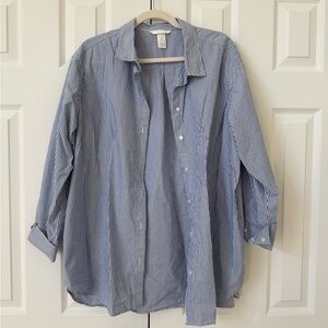h&m stripped button down shirt